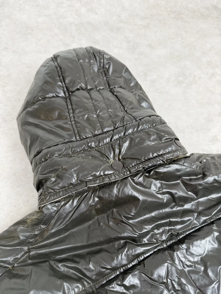 Moncler Dark Green Hooded Puffer Jacket - Image 9