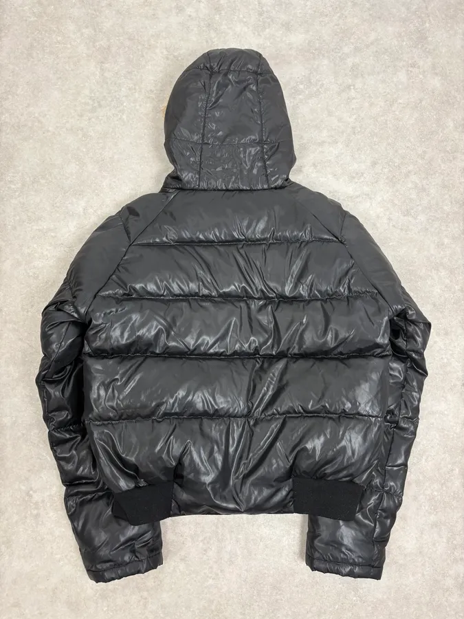 Moncler Fur Hooded Black Puffer Bomber Jacket - Image 7