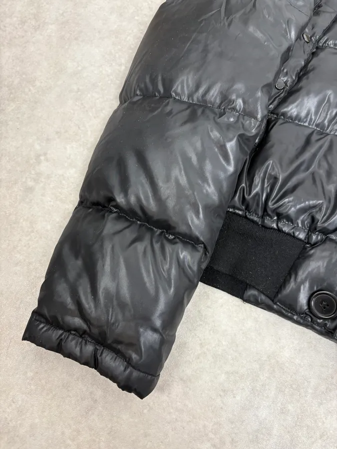 Moncler Fur Hooded Black Puffer Bomber Jacket - Image 9