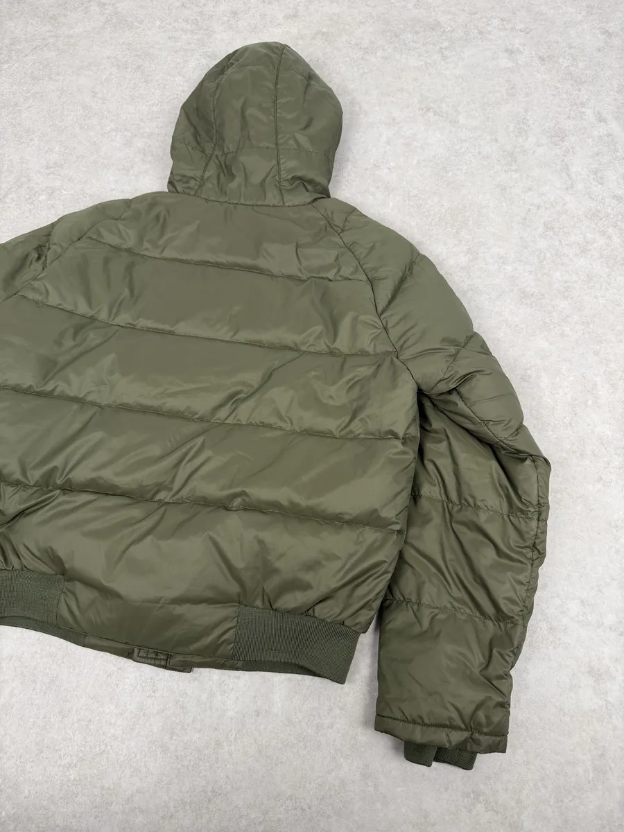 Moncler Green Fur Hood Puffer Jacket - Image 5