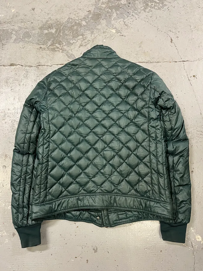 Moncler Green & White Quilted Puffer Jacket - Image 7
