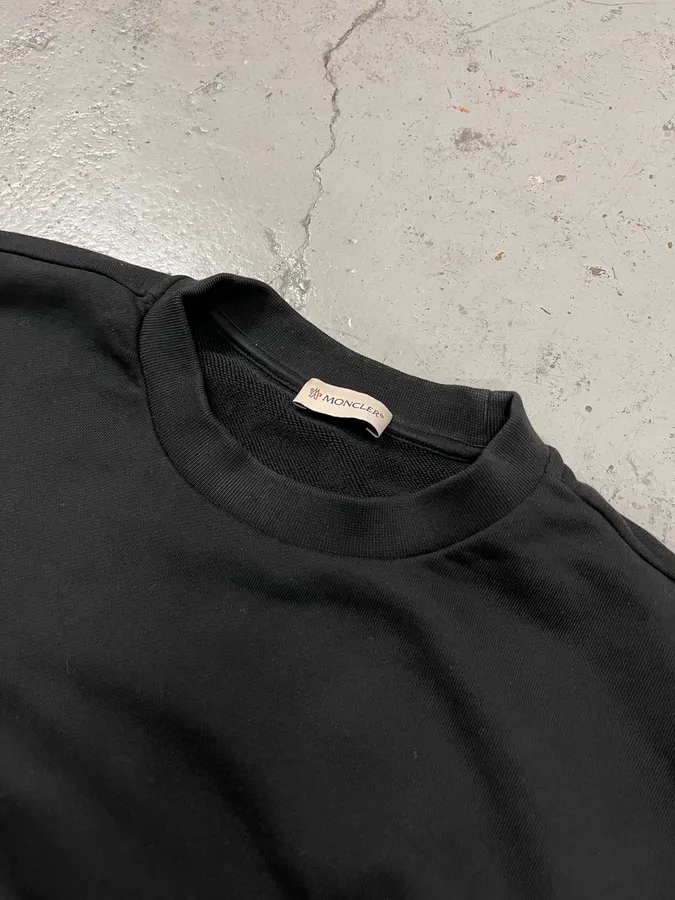 Moncler Kangaroo Pocket Zip Black Sweater - Image 5