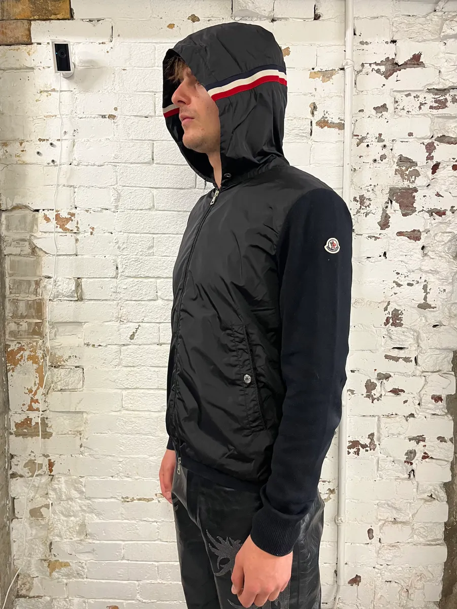 Moncler Light Hybrid French Windbreaker Black Jacket - Image 2