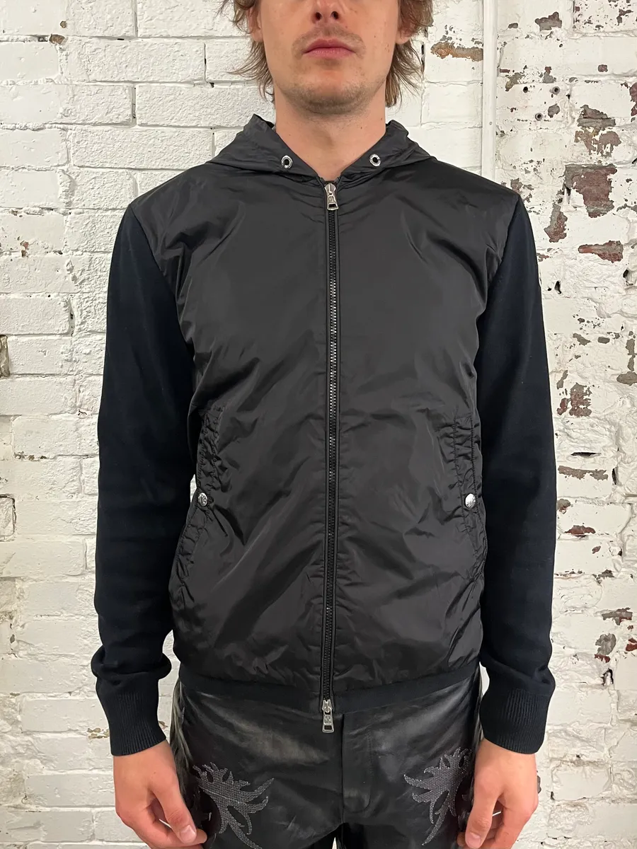 Moncler Light Hybrid French Windbreaker Black Jacket - Image 3