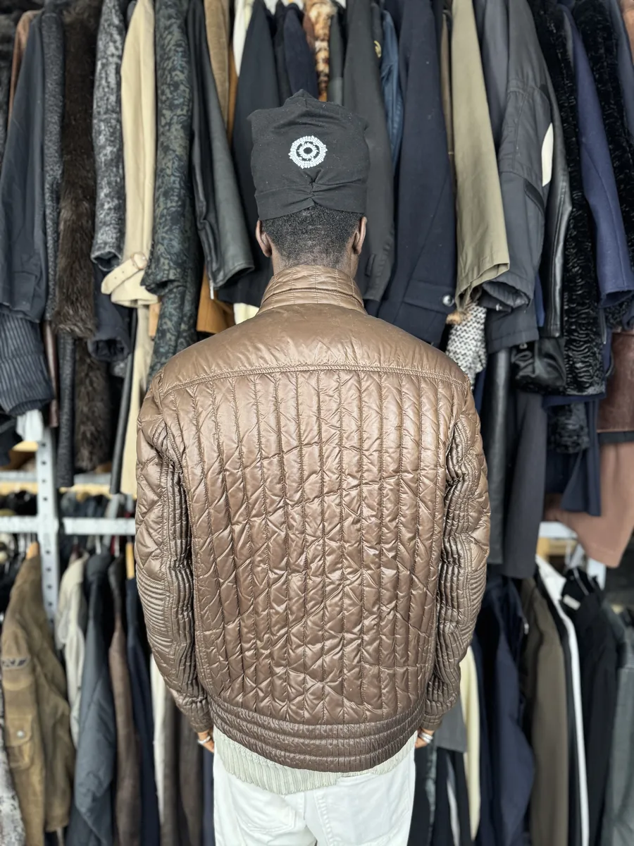 Moncler Signature Brown Quilted Puffer Jacket - Image 3