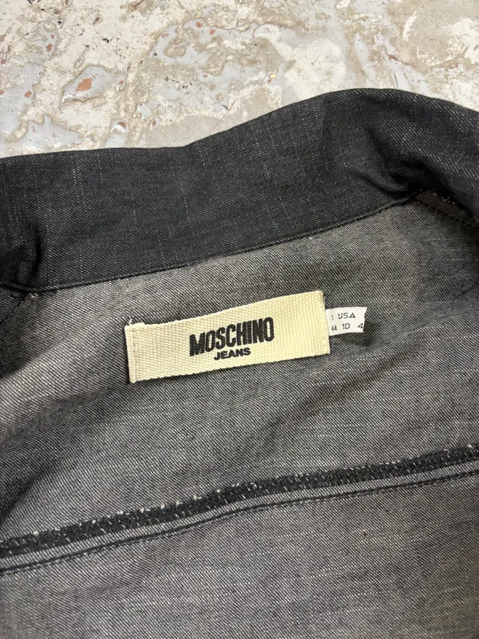 Moschino Avant-Garde Laced Denim Sleeve Denim Jacket - Image 12