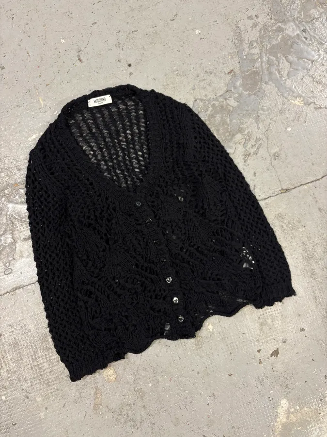 Moschino Black Wool Buttoned Cardigan - Image 2