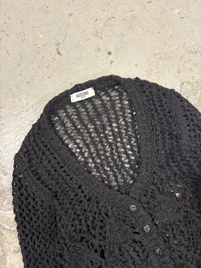 Moschino Black Wool Buttoned Cardigan - Image 3