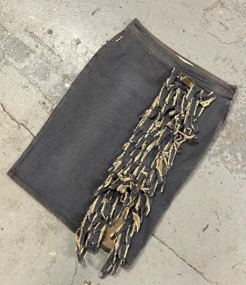 Moschino Denim Distressed Skirt - Image 2