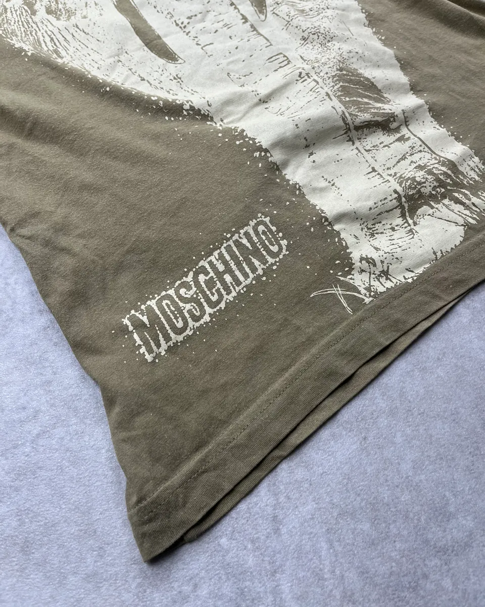 Moschino Khaki Elephant T-Shirt - Image 8