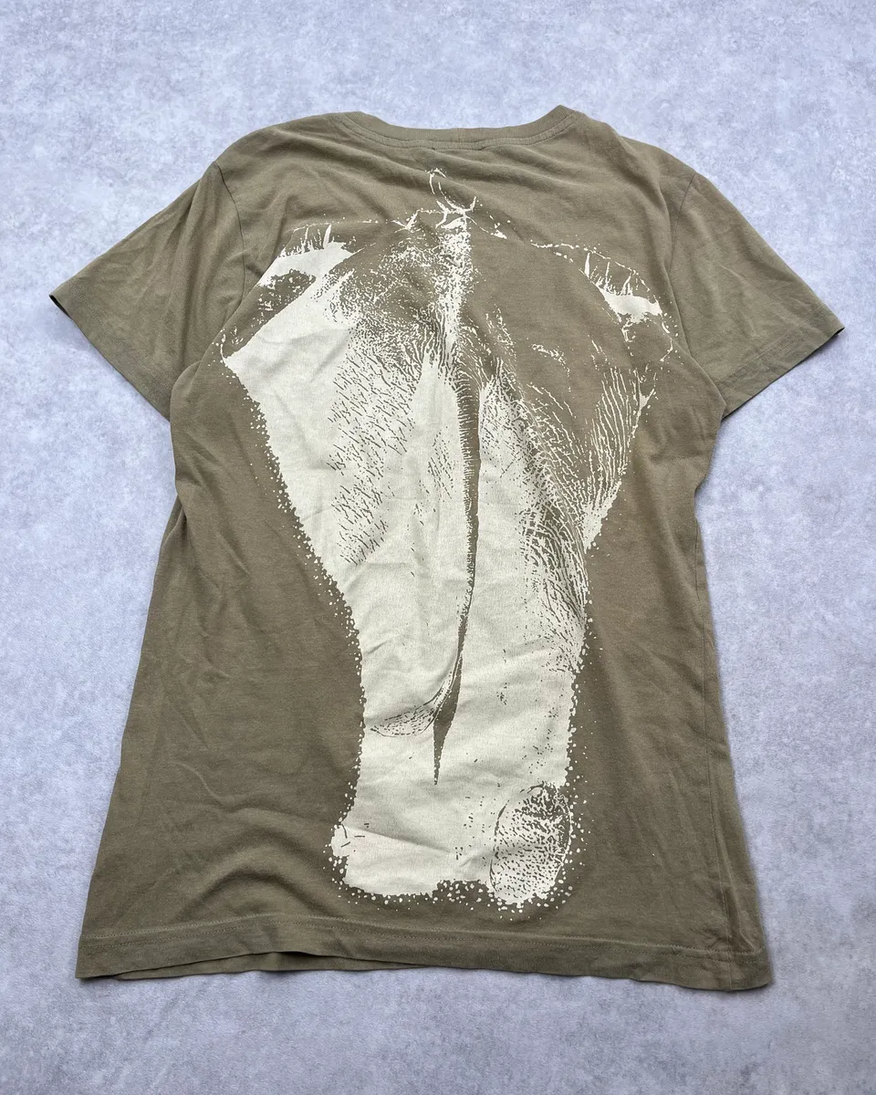 Moschino Khaki Elephant T-Shirt - Image 9