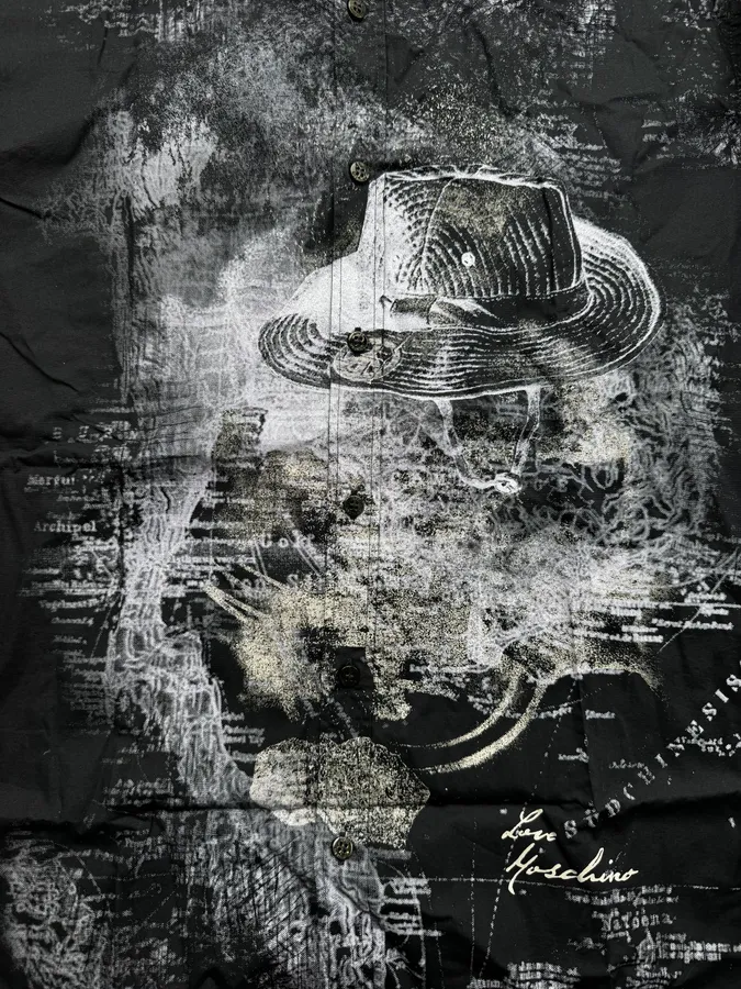 Moschino Navy Smoke Cowboy Print Shirt - Image 8