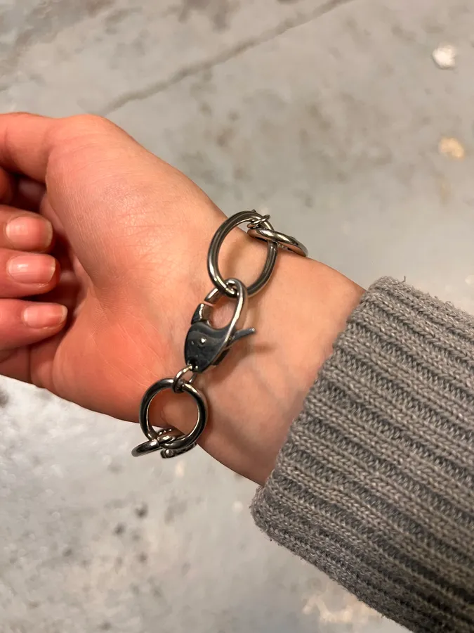 Moschino Silver Metal Chain Bracelet - Image 4