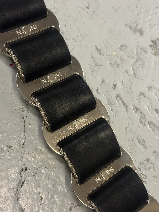 Nanni Brown Leather Studded Concho Belt - Image 6
