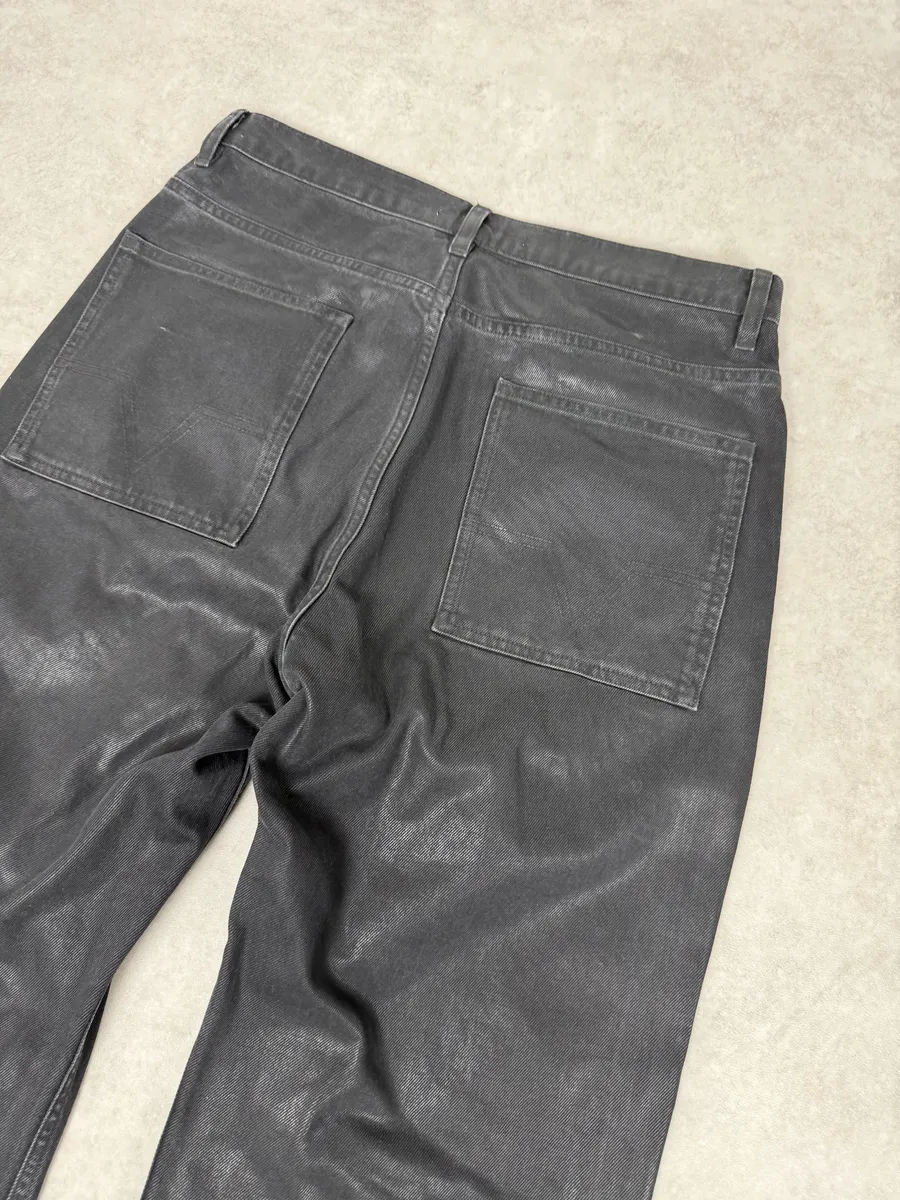 No Maintenance Black Waxed Effect Flared Pants - Image 10