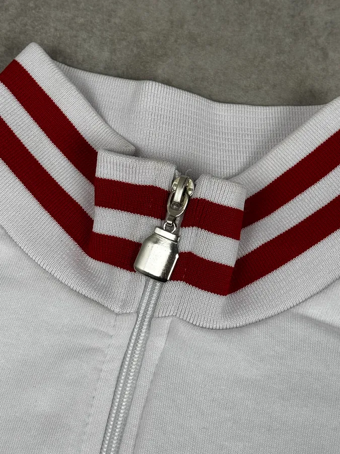 Nutella White & Red Merch Embroidered Logo Zip-Up Sweater - Image 12