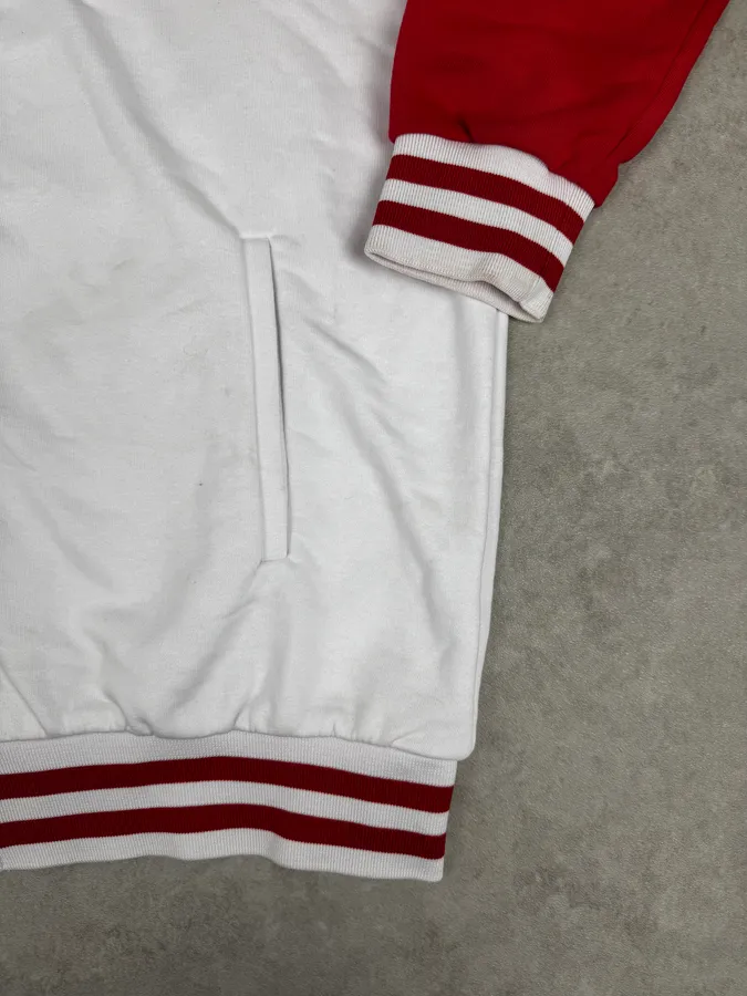 Nutella White & Red Merch Embroidered Logo Zip-Up Sweater - Image 9