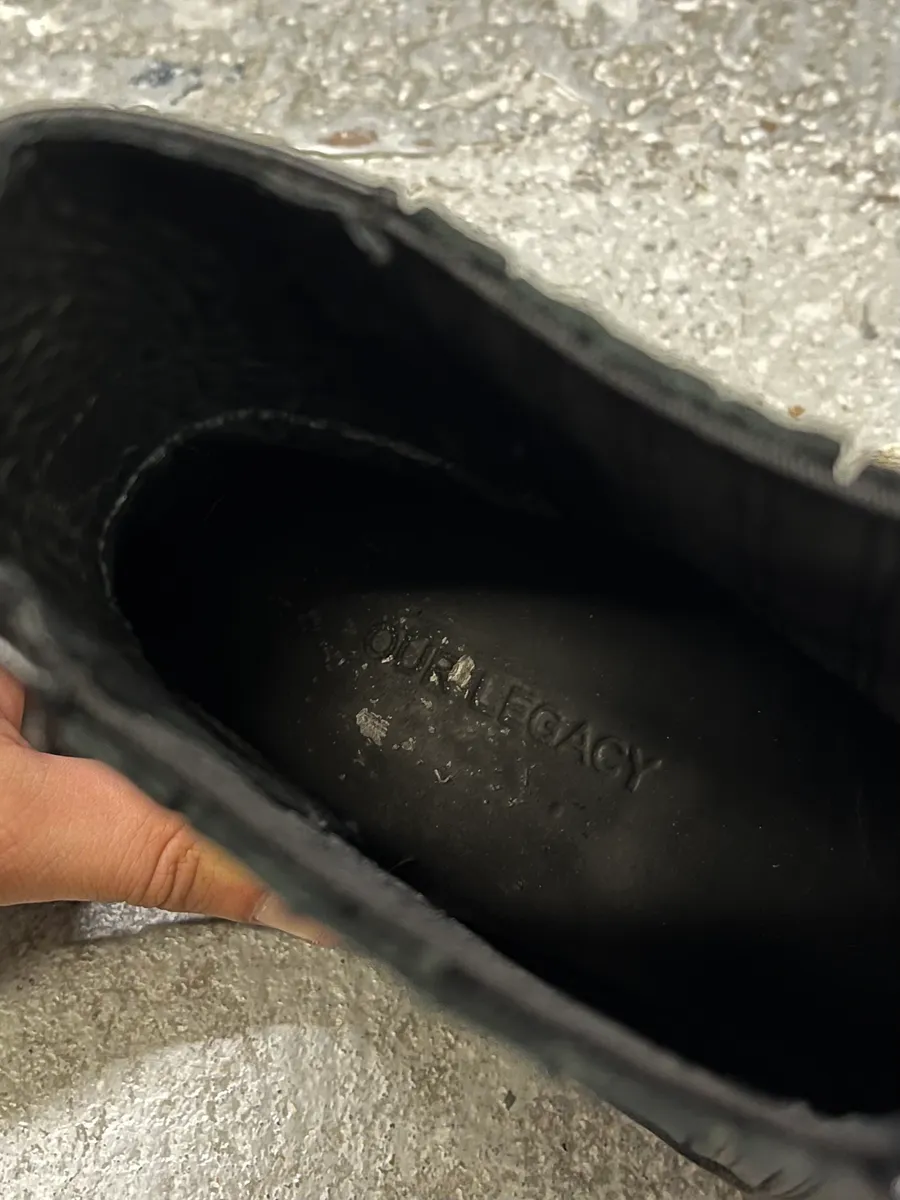 Our Legacy Black Leather Cuban Boots - Image 9