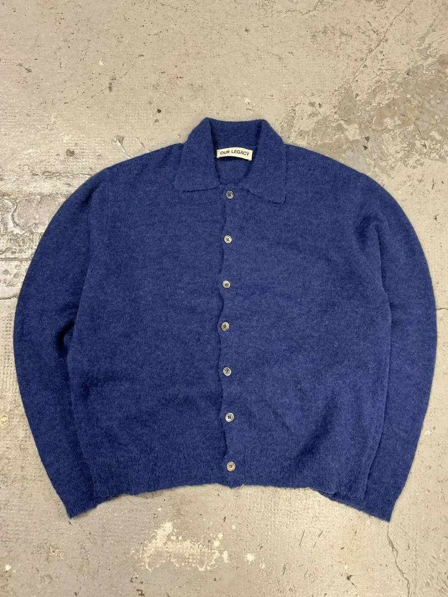 Our Legacy Blue Royal Wool Knit Cardigan - Image 12