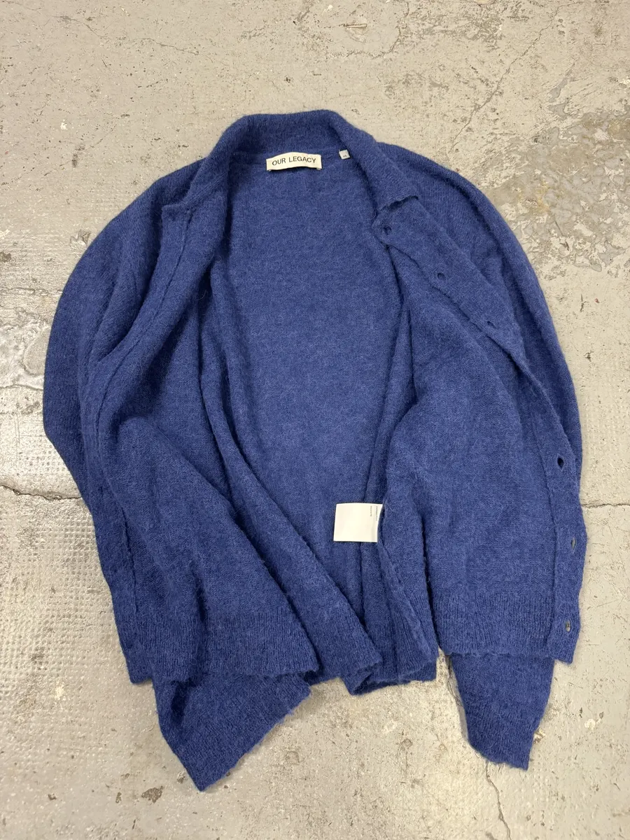 Our Legacy Blue Royal Wool Knit Cardigan - Image 5