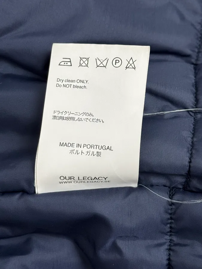 Our Legacy Dyed Blue Eroded Bomber Jacket - Image 13