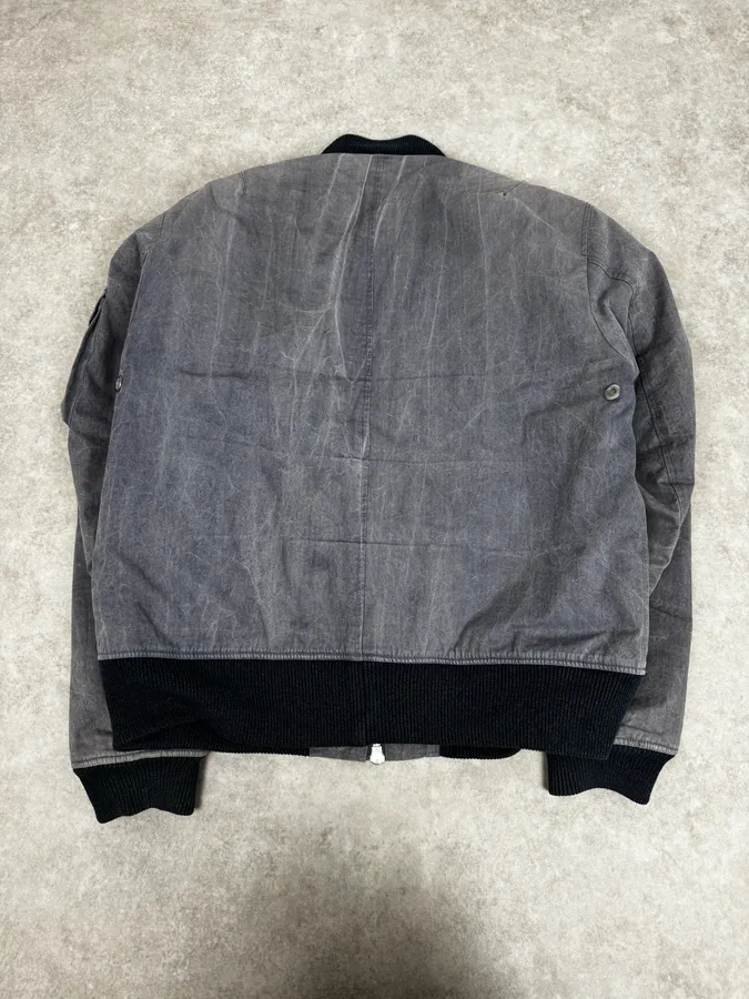 Our Legacy Dyed Blue Eroded Bomber Jacket - Image 4