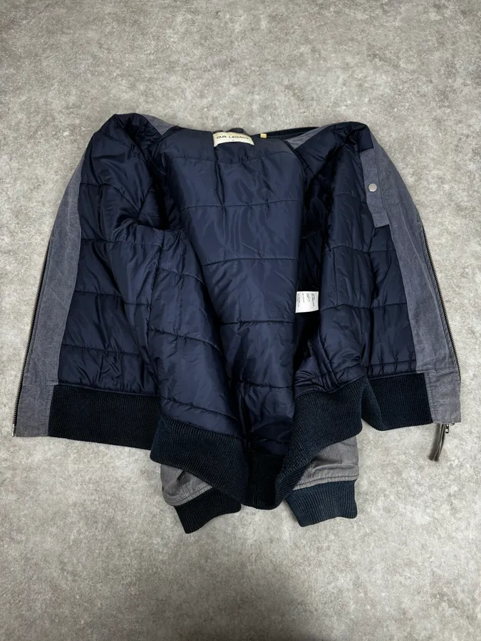 Our Legacy Dyed Blue Eroded Bomber Jacket - Image 7