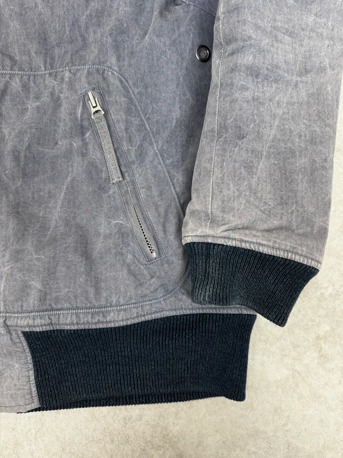 Our Legacy Dyed Blue Eroded Bomber Jacket - Image 8