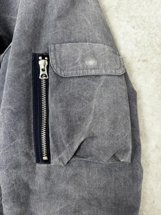 Our Legacy Dyed Blue Eroded Bomber Jacket - Image 9