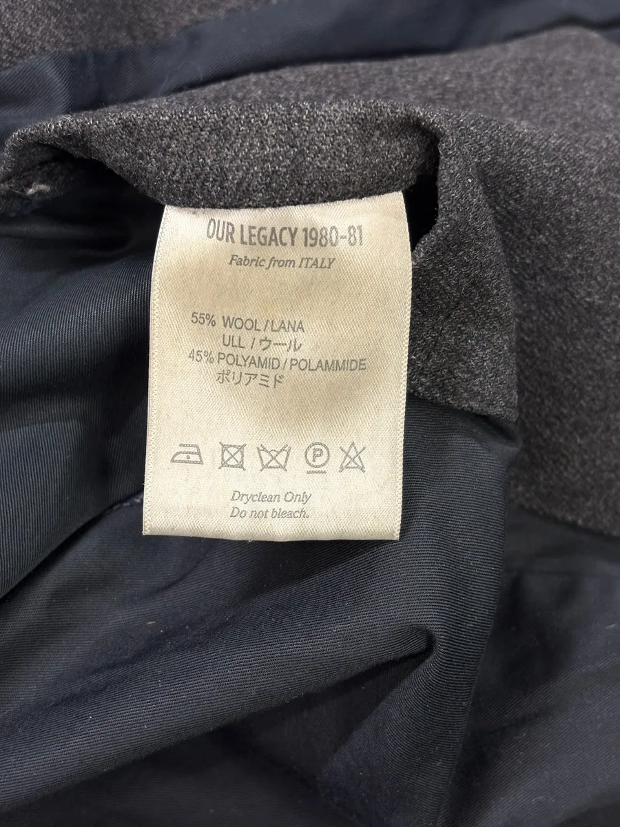 Our Legacy Grey Wool Bomber Jacket - Image 11