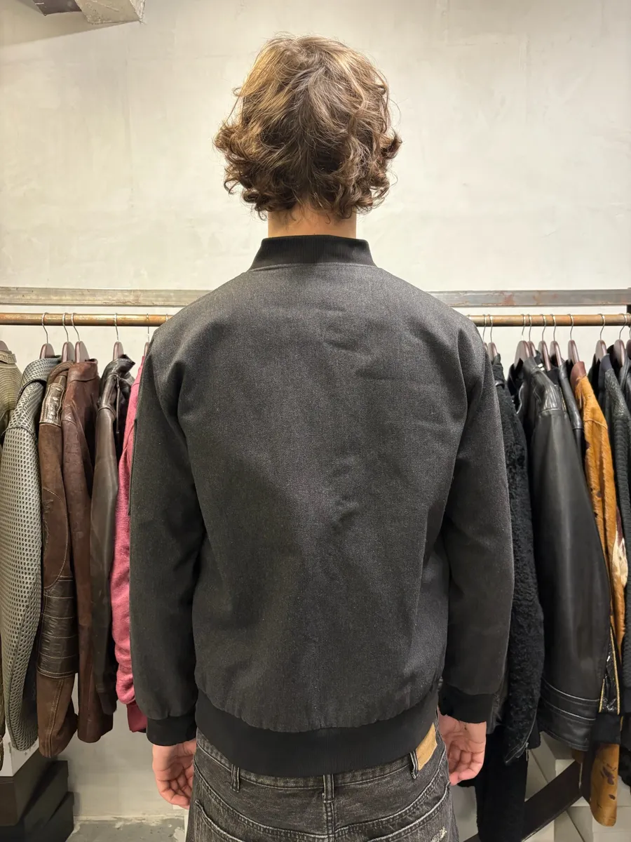 Our Legacy Grey Wool Bomber Jacket - Image 3