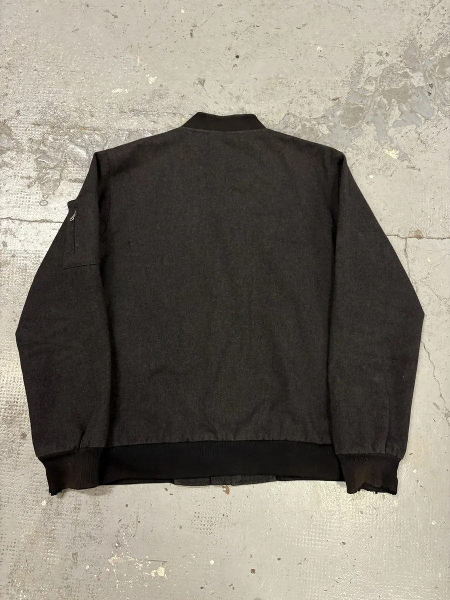 Our Legacy Grey Wool Bomber Jacket - Image 4