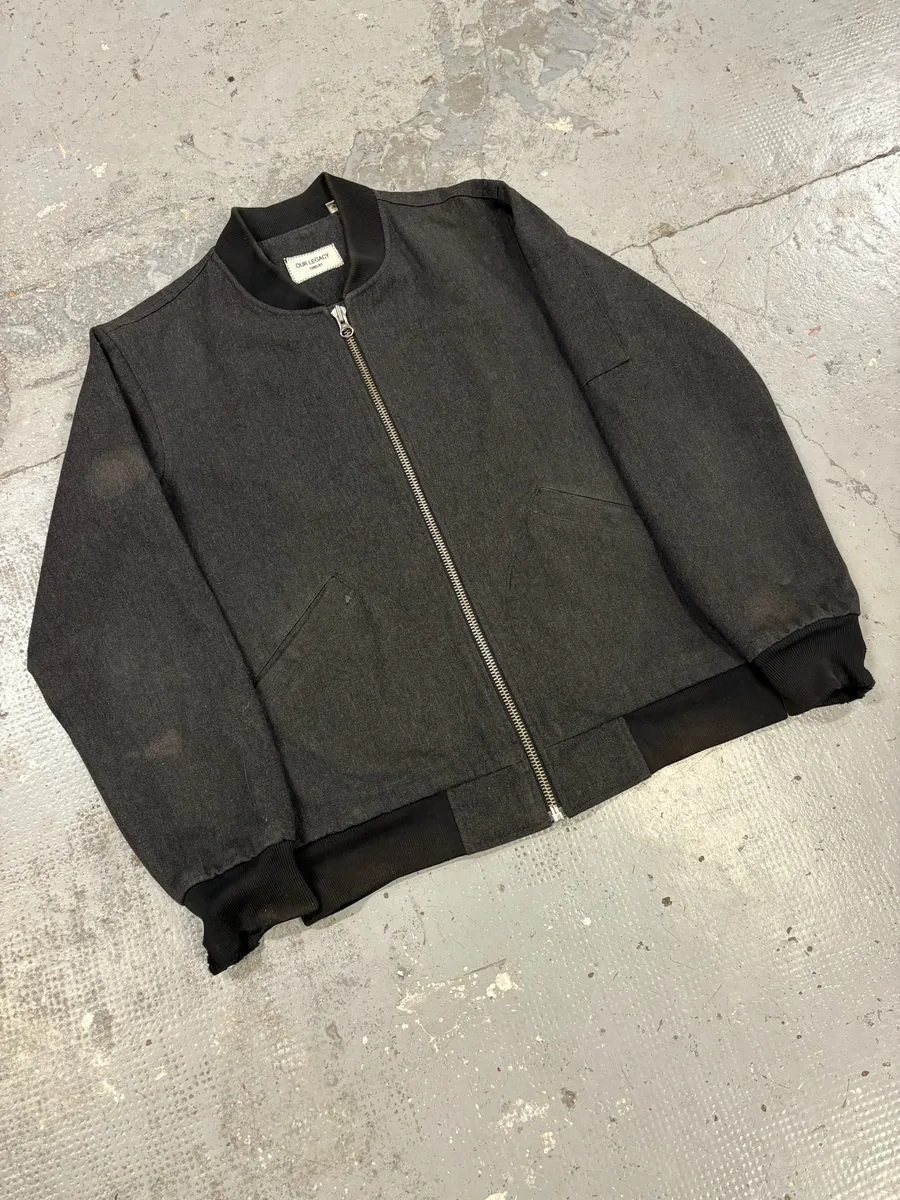 Our Legacy Grey Wool Bomber Jacket - Image 5