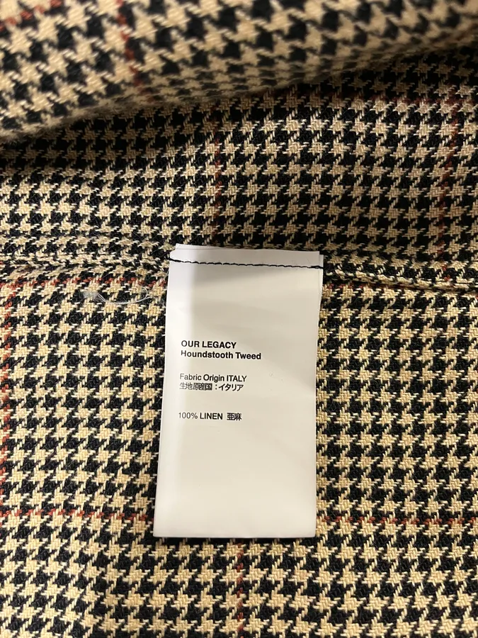 Our Legacy Houndstooth Light Minimalist Jacket - Image 9