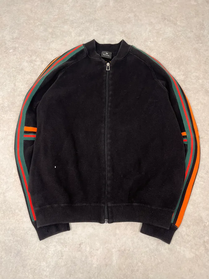 Paul Smith Black Lined Zip-up Cardigan Sweater - Image 4