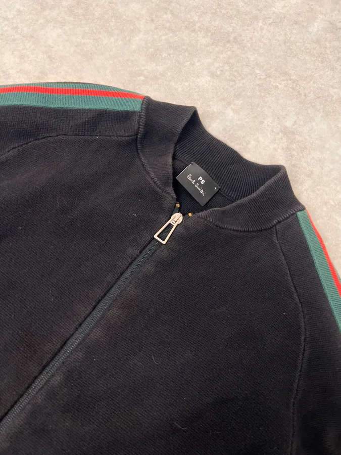 Paul Smith Black Lined Zip-up Cardigan Sweater - Image 5