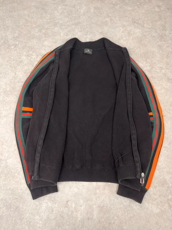 Paul Smith Black Lined Zip-up Cardigan Sweater - Image 8