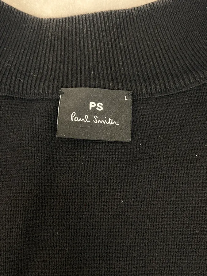 Paul Smith Black Lined Zip-up Cardigan Sweater - Image 9