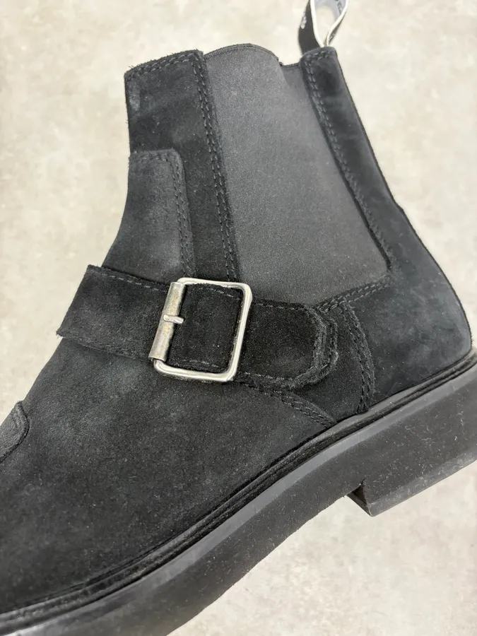 Paul Smith Black Suede Leather Buckle Classy Boots - Image 10