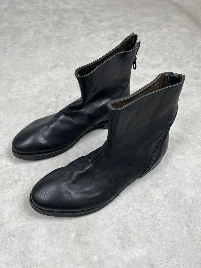 Paul Smith Black Tornado Zip Leather Boots - Image 3