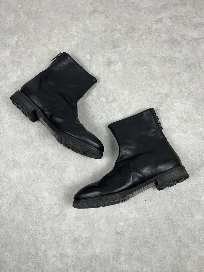 Paul Smith Black Tornado Zip Leather Boots - Image 8