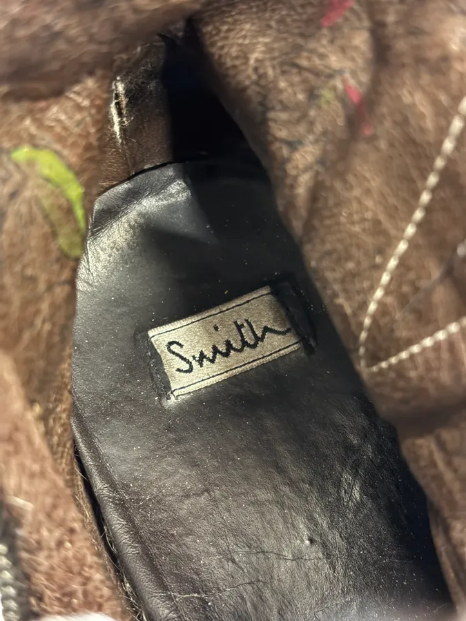 Paul Smith Dark Brown Ostrich Leather Boots - Image 11