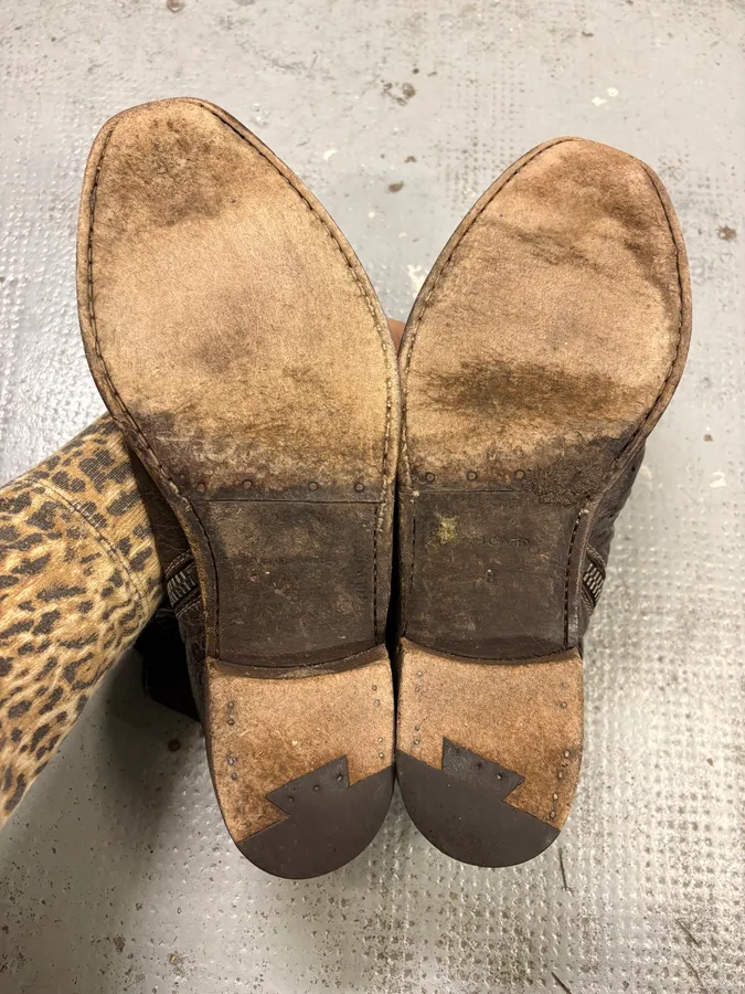 Paul Smith Dark Brown Ostrich Leather Boots - Image 9