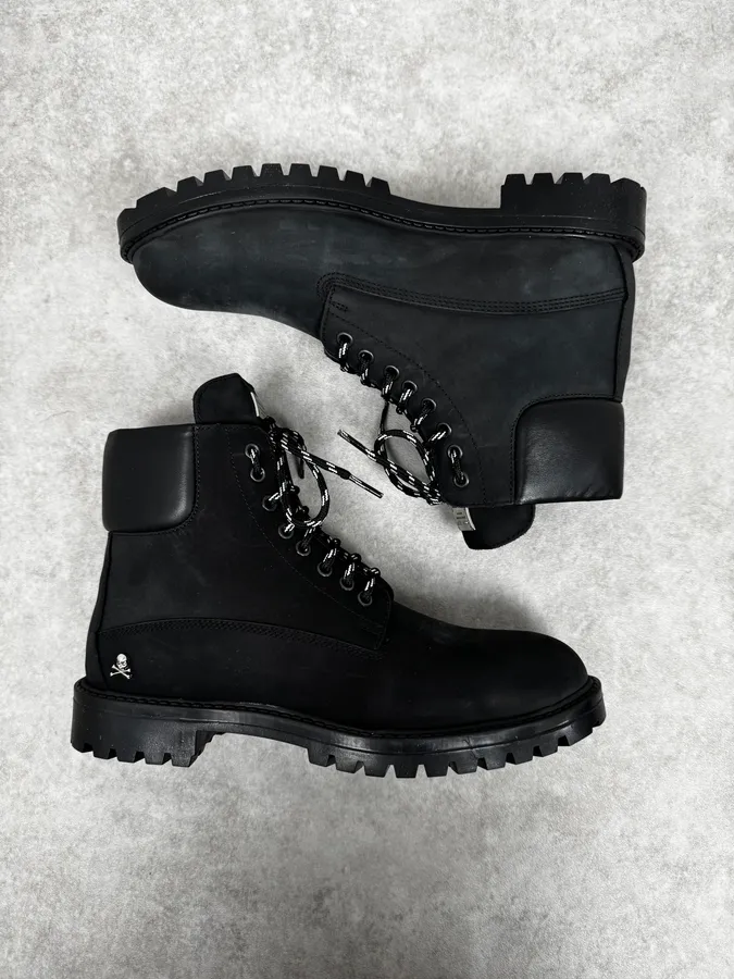 Philipp Plein Black Premium Leather Boots - Image 2