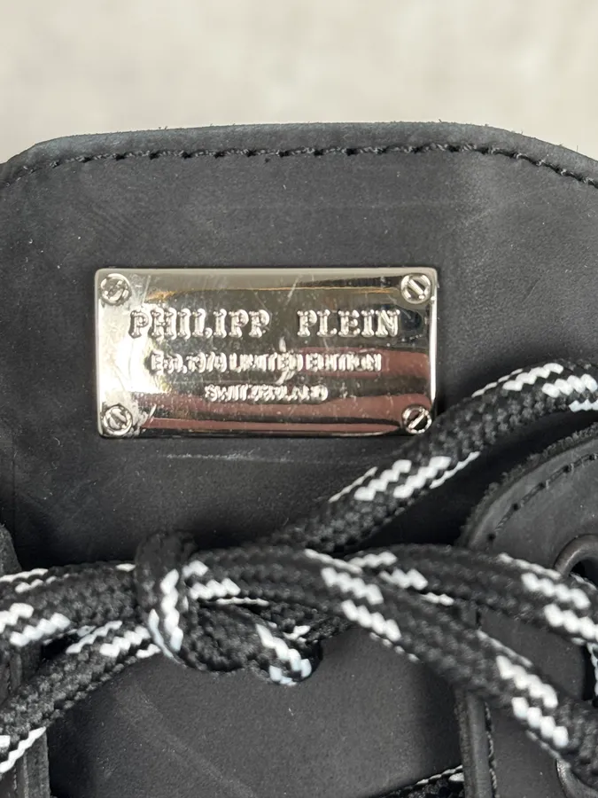 Philipp Plein Black Premium Leather Boots - Image 7