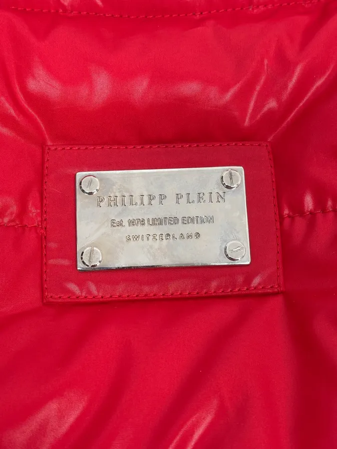 Philipp Plein Red Multi Zip Biker Puffer Jacket - Image 12
