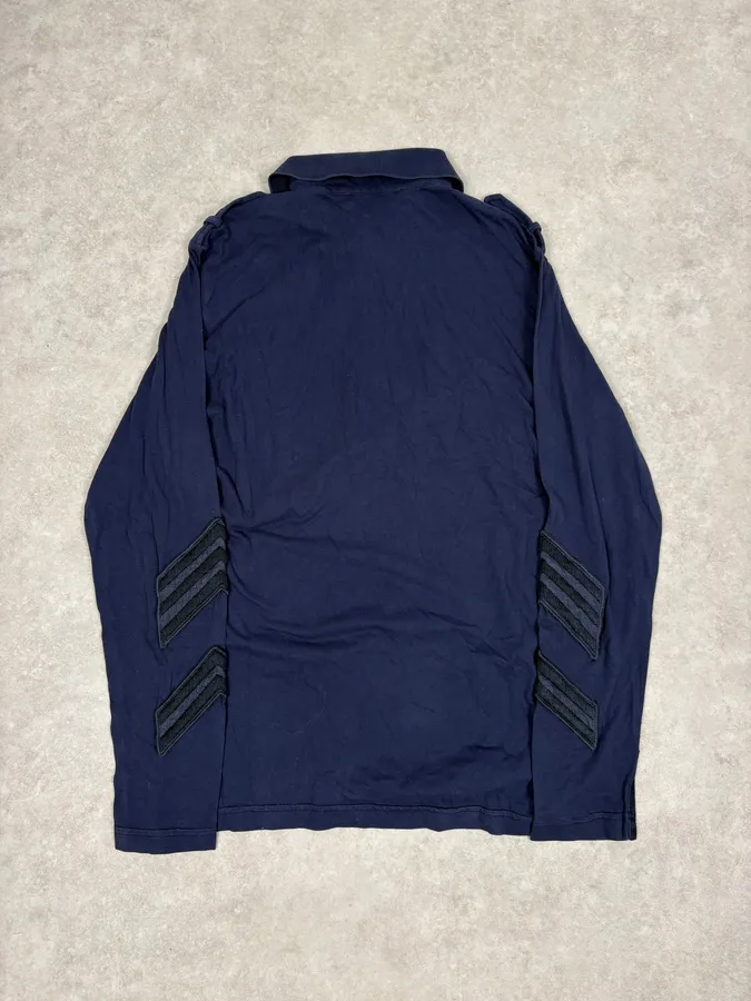 Pierre Balmain Navy Buttoned Longsleeves Polo Shirt - Image 6