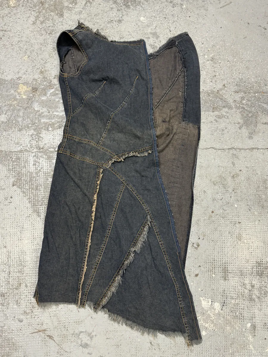 Plein Sud Asymmetrical Metal Hook Denim Dress - Image 3