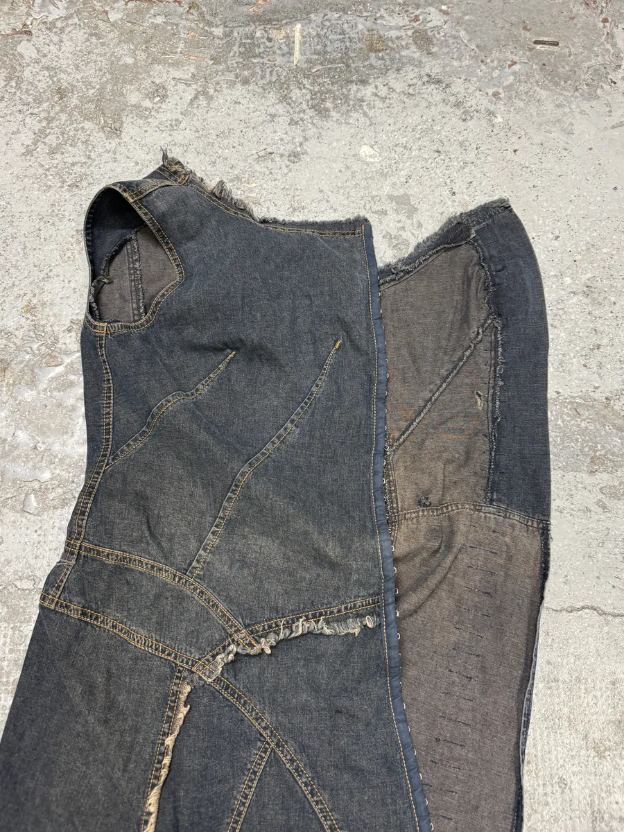 Plein Sud Asymmetrical Metal Hook Denim Dress - Image 8