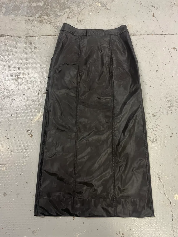 Plein Sud Black Nylon Cargo Multi-Pocket Maxi Skirt - Image 8